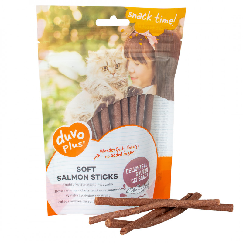 Duvo Plus Soft Salmon Sticks Cat, 50g - mīkstas laša nūjiņas kaķiem