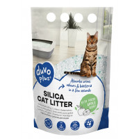 AKCIJA 3+1 Duvo Plus Silica Cat Litter Apple, 5L - silikona pakaiši ar ābola aromātu