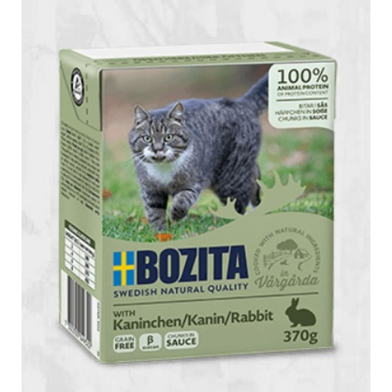 Bozita Rabbit Sauce, 370g - bezgraudu gaļas gabaliņi ar trusi mērcē