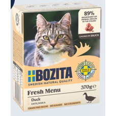 Bozita Fresh Menu Duck Sauce, 370g - беззерновые мясные кусочки с уткой в соусе