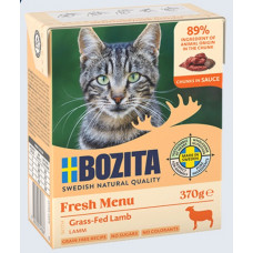 Bozita Fresh Menu Grass-Fed Lamb Sauce, 370g - беззерновые мясные кусочки в желе с бараниной, выращенной на свободе