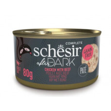 Schesir After Dark Chicken with Beef, 80g - vista un liellops buljonā