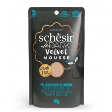 Schesir After Dark Chicken with Quail Egg Velvet Mousse, 80g - мусс из курицы и перепелиных яиц