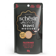 Schesir After Dark Chicken with Beef Velvet Mousse, 80g - vistas un liellopa gaļas uzputenis