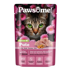 Pawsome! Pute, 85g - bezgraudu gaļas gabaliņi ar tītaru mērcē