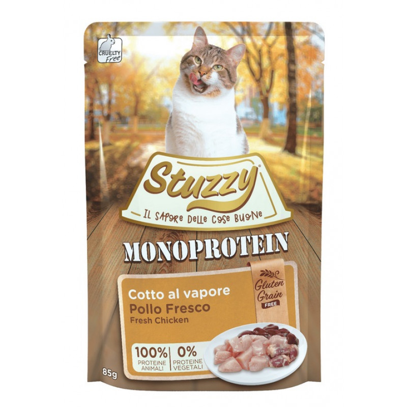 Stuzzy Monoprotein Grainfree Fresh Chicken, 85g - bezgraudu svaigās vistas sautējums kaķiem