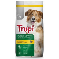 Tropi Poultry, 3kg - sausā barība ar mājputnu suņiem