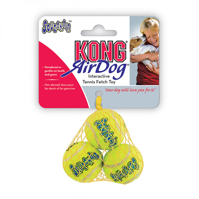 Kong Squeakair Tennis Balls XS, 3x4cm - mini tenisa bumbiņas ar pīkstuli