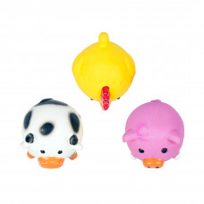 Duvo Plus Latex Ball Chicken/Cow/Pig, 9,5cm - lateksa bumbiņa-dzīvnieks