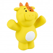 Duvo Plus Latex Yellow Cow, 11cm - латексная корова с пищалкой