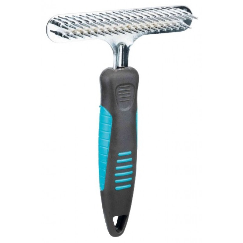 Trixie Metal Groomer Fine, 15cm - grābeklis ar dažāda garuma bieziem zobiem