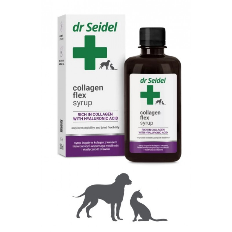 Dr.Seidel Collagen Flex Syrup, 250ml - sīrups locītavu elastībai un mobilitātei kaķiem un suņiem