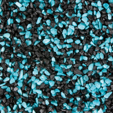 Flamingo Gravel Black Turquoise 4-7mm, 1kg - dekoratīvā grunts